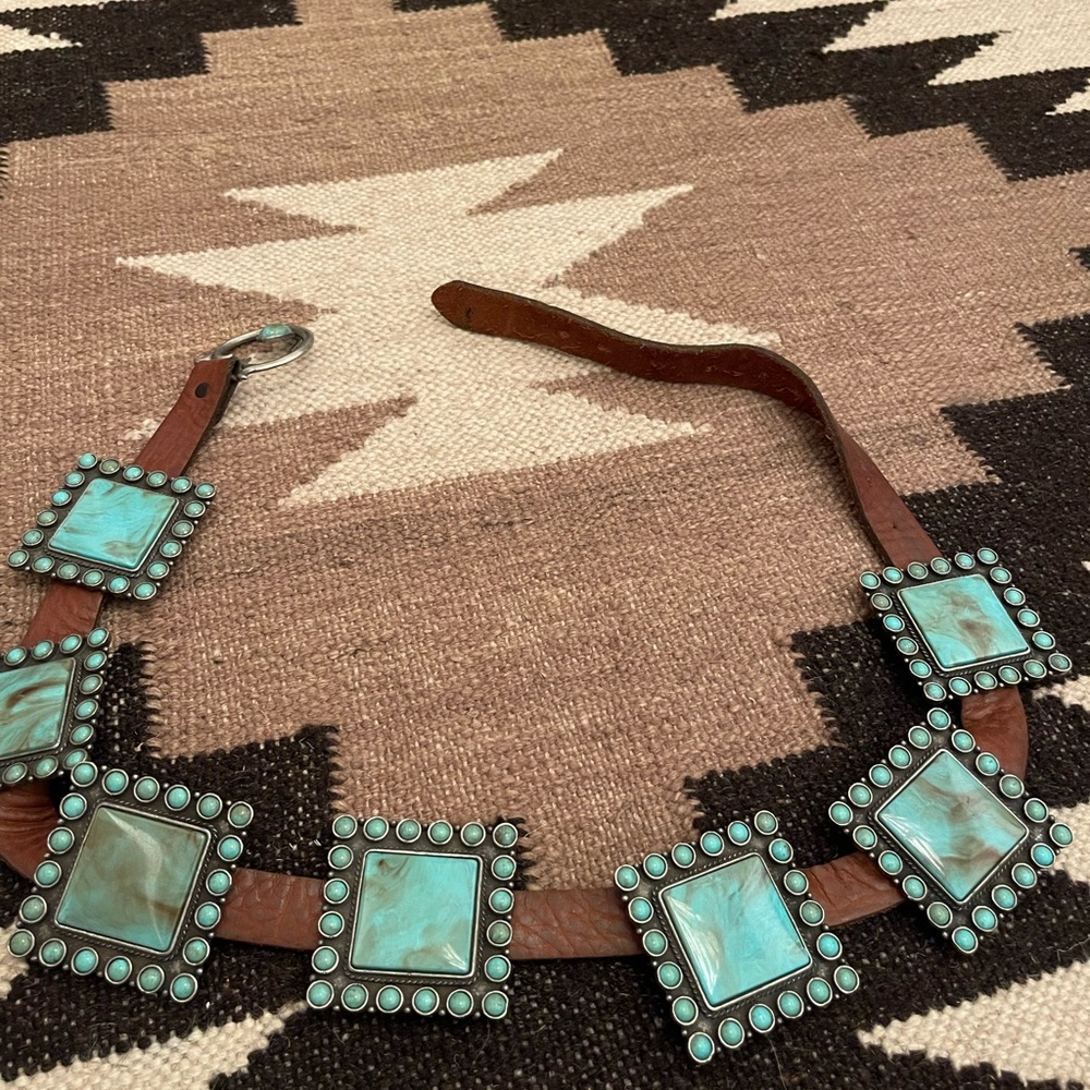 Double D Turquoise Concho Belt